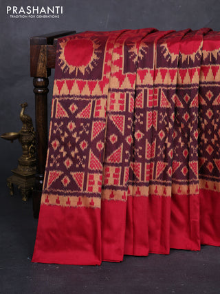 Maroon & Red Pochampally Silk