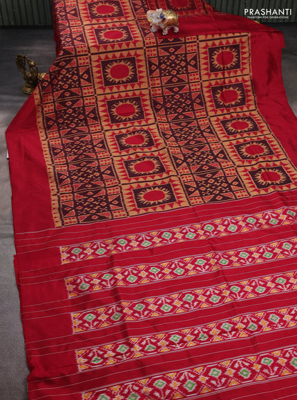 Maroon & Red Pochampally Silk