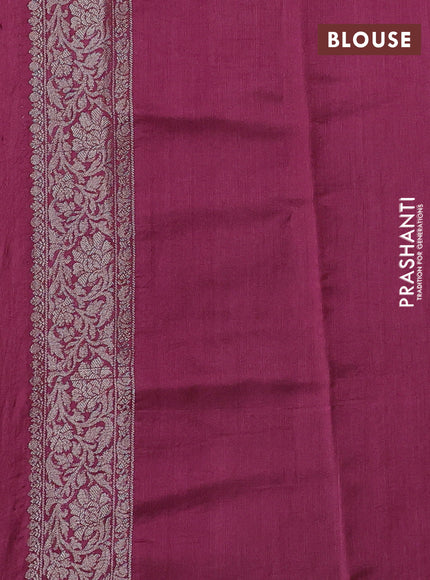 Mauve Pink & Maroon Chiniya Silk Saree - Weaves
