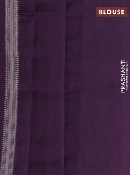 Pastel Purple & Purple Chiniya Silk Saree - Weaves