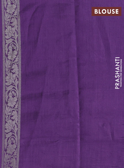 Pastel Purple & Purple Chiniya Silk Saree - Buttas