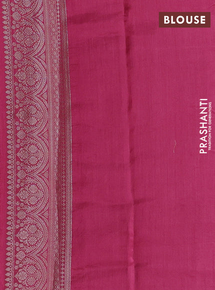 Pastel Pink & Pink Chiniya Silk Saree - Buttas