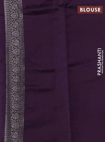 Pastel Purple & Purple Chiniya Silk Saree - Buttas