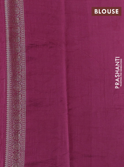 Mauve Pink & Maroon Chiniya Silk Saree - Buttas