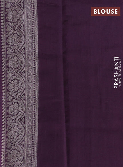 Pastel Purple & Purple Chiniya Silk Saree - Weaves
