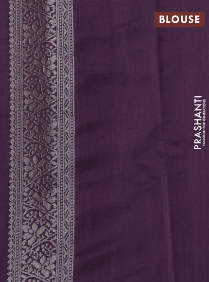 Pastel Purple & Purple Chiniya Silk Saree - Buttas