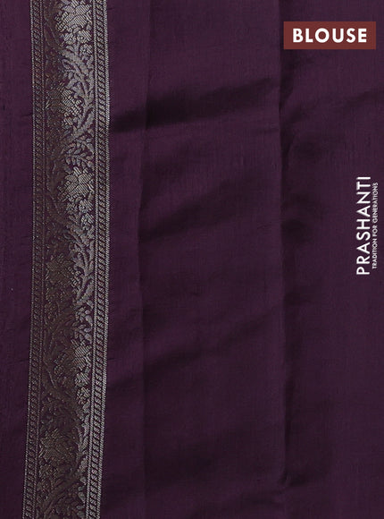 Pastel Purple & Purple Chiniya Silk Saree - Buttas