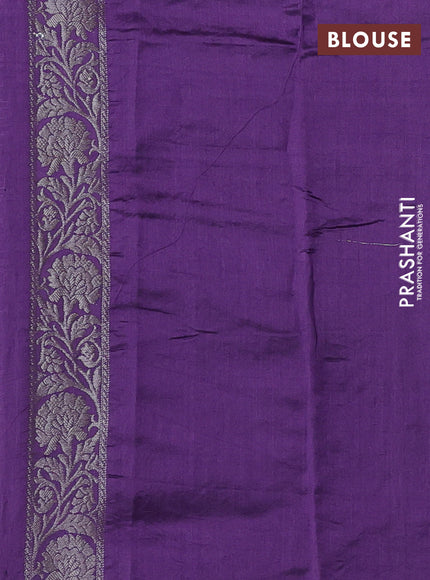 Pastel Purple & Purple Chiniya Silk Saree - Buttas