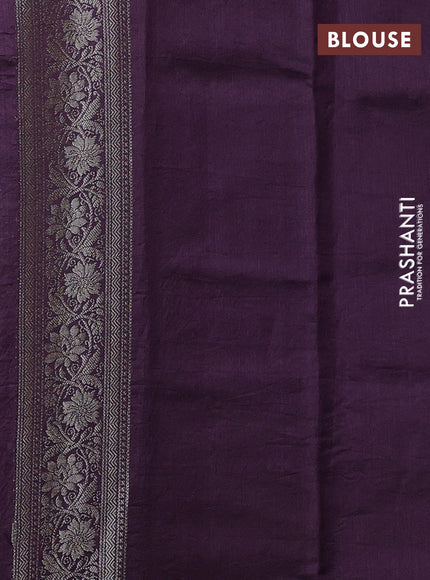 Pastel Purple & Purple Chiniya Silk Saree - Buttas