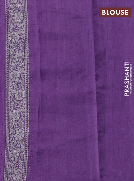 Pastel Purple & Purple Chiniya Silk Saree - Buttas