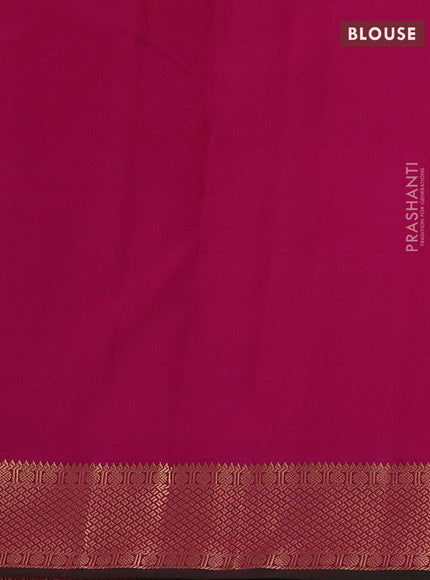 Mustard Yellow Pure Kanchipuram Silk-Butta