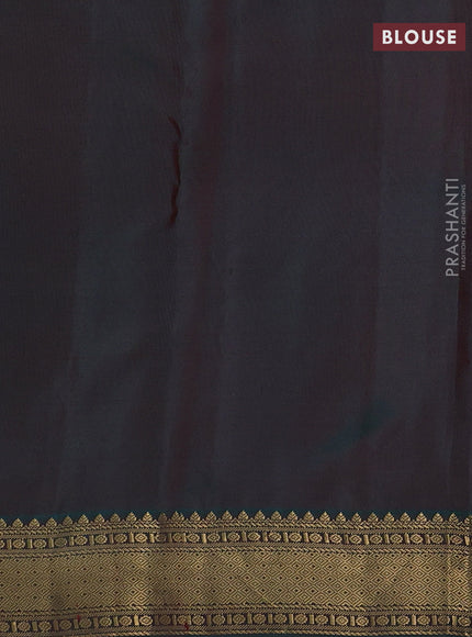 Maroon & Green Pure Kanchipuram Silk-Butta