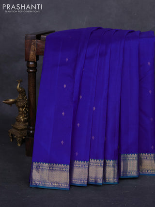 Blue & Green Kanchipuram silk-Butta