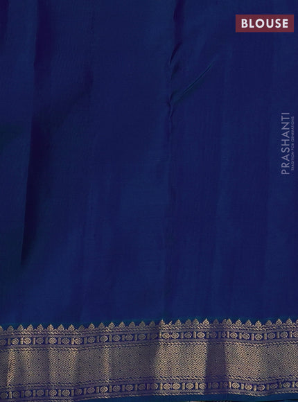 Blue & Green Kanchipuram silk-Butta
