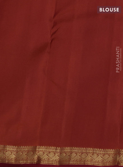 Orange & Maroon Pure Kanchipuram Silk-Butta