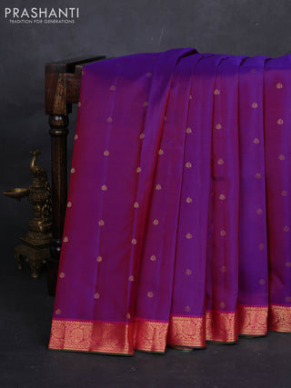 Purple & Pink Pure Kanchipuram Silk-Butta