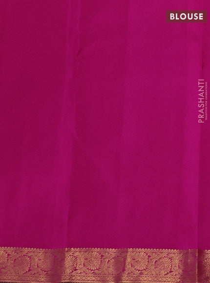 Orange & Pink Pure Kanchipuram Silk-Butta