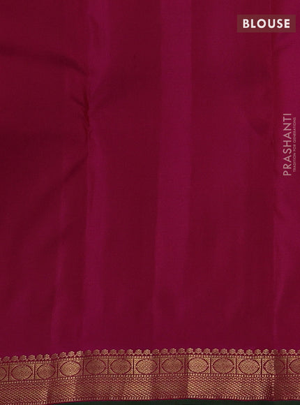 Orange & Magenta Pure Kanchipuram silk-Butta