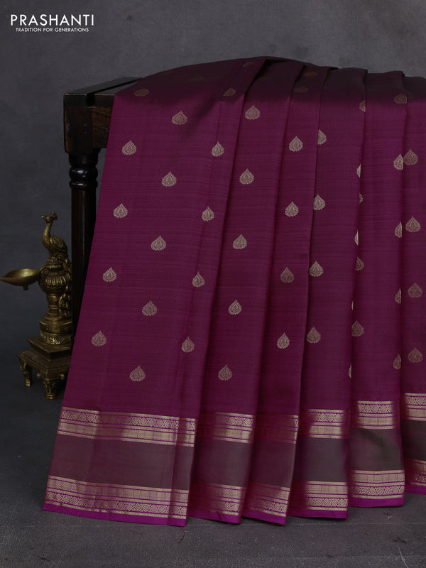 Magenta Pink & Pink Pure Kanchipuram Silk - Buttas