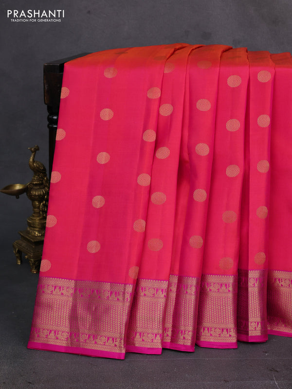 Pink Pure Kanchipuram Silk - Buttas