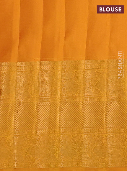 Pink & Sunset Orange Gadwal Silk - Buttas