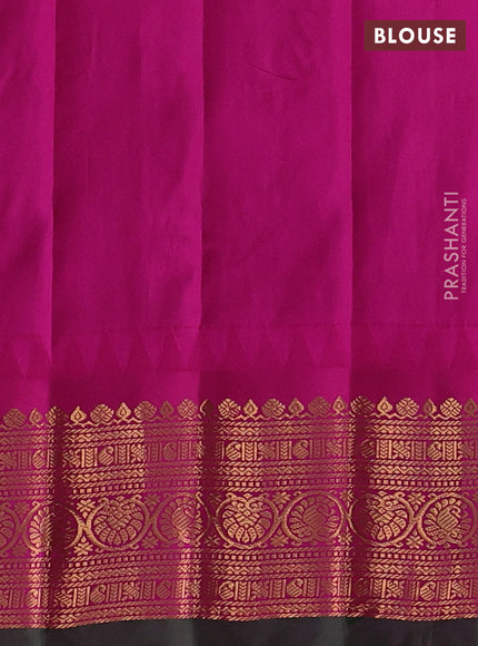 Green & Pink Gadwal Silk - Checks