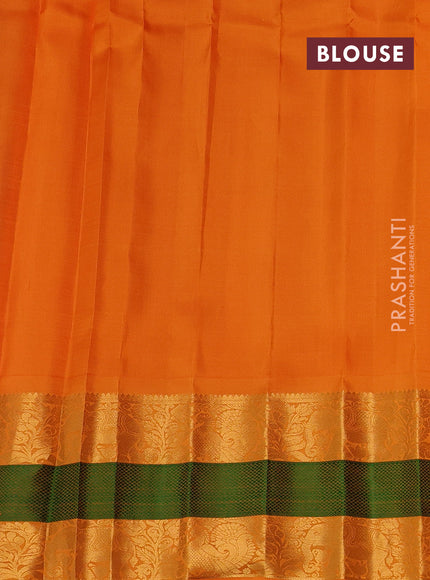Blue & Orange Gadwal Silk - Buttas