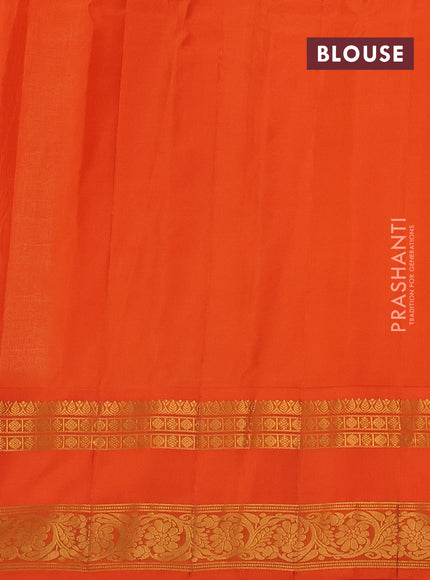 Pale Orange & Orange Gadwal Silk - Buttas