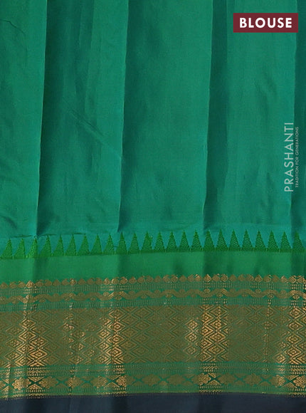 Pink & Green Gadwal Silk - Buttas