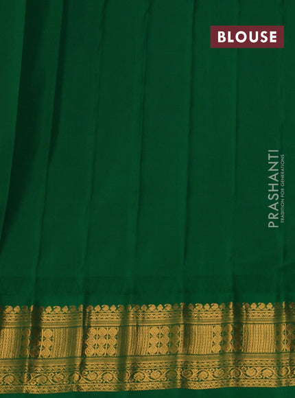 Yellow & Green Gadwal Silk - Buttas