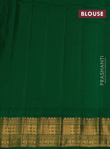 Elaichi Green & Green Gadwal Silk - Buttas