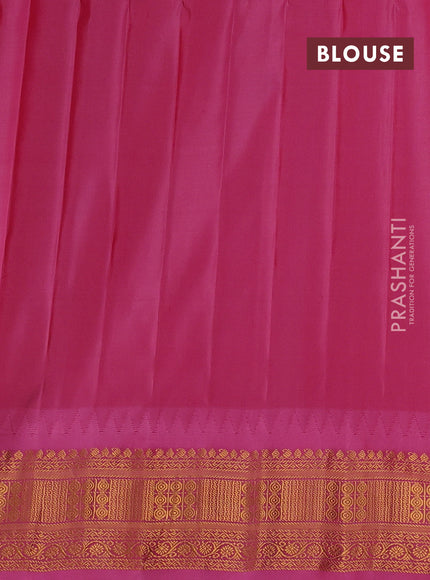 Teal Green & Pink Gadwal Silk - Checks