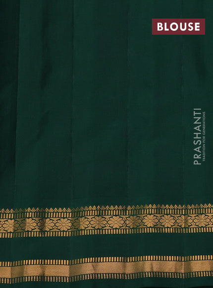 Blue & Green Gadwal Silk - Checks