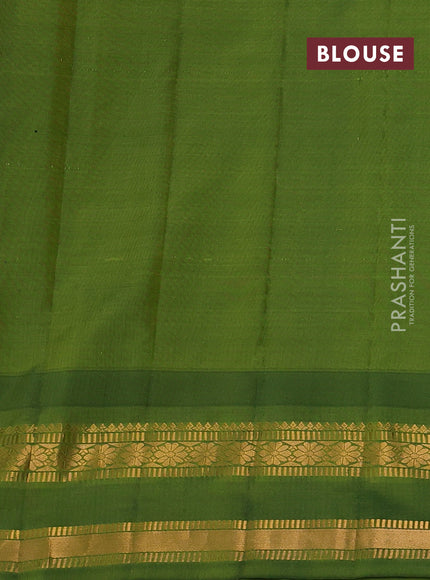 Blue & Green Gadwal Silk Checks