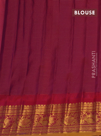 Cs Blue & Maroon Gadwal Silk - Checks