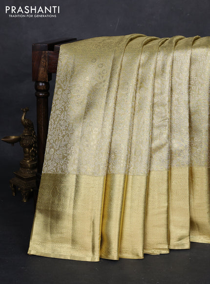 Gold Pure Kanchipuram Tissue Silk Saree