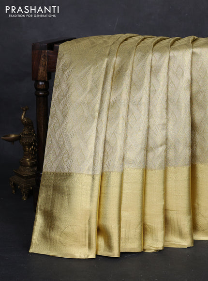 Gold Pure Kanchipuram Tissue Silk Saree