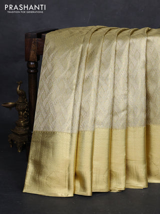 Gold Pure Kanchipuram Tissue Silk Saree