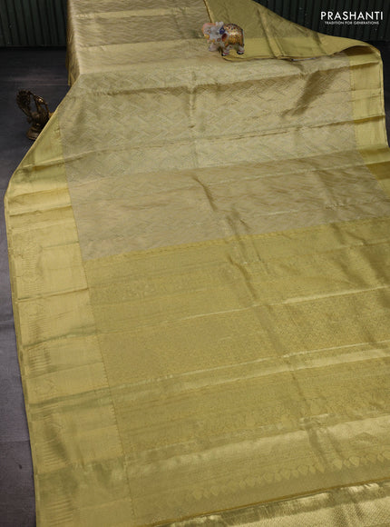 Gold Pure Kanchipuram Tissue Silk Saree