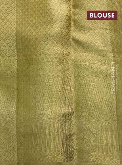 Gold Pure Kanchipuram Tissue Silk Saree