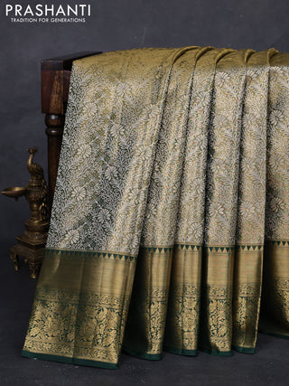 Gold & Green Pure Kanchipuram Tissue Silk Saree