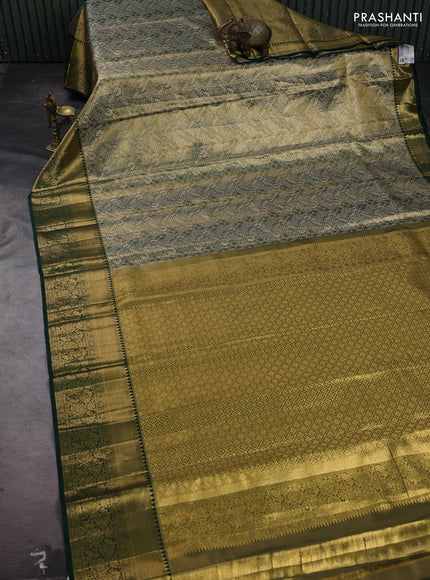 Gold & Green Pure Kanchipuram Tissue Silk Saree