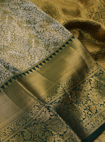 Gold & Green Pure Kanchipuram Tissue Silk Saree