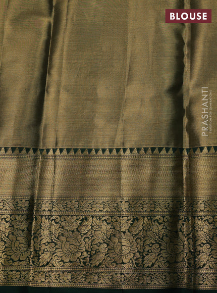 Gold & Green Pure Kanchipuram Tissue Silk Saree