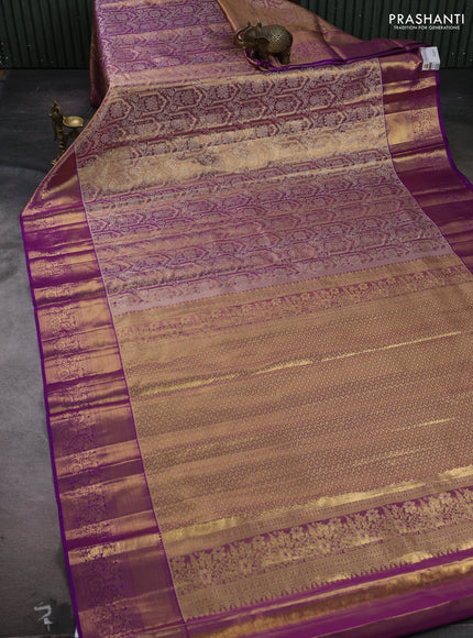 Purple &  Pure Kanchipuram Tissue Silk Saree