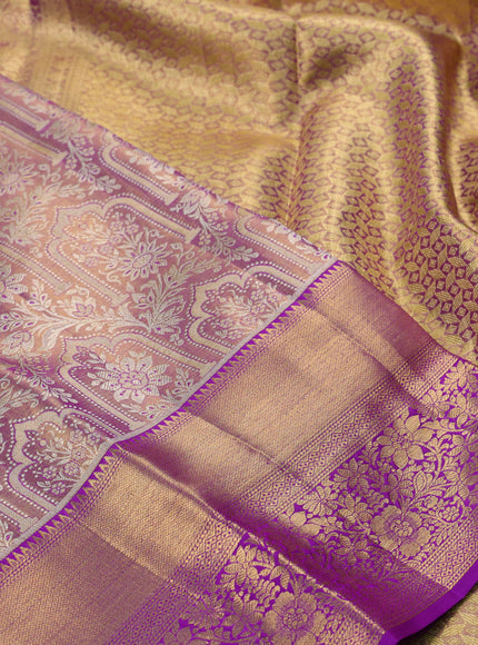 Purple &  Pure Kanchipuram Tissue Silk Saree