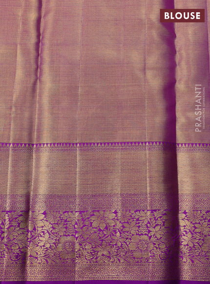 Purple &  Pure Kanchipuram Tissue Silk Saree