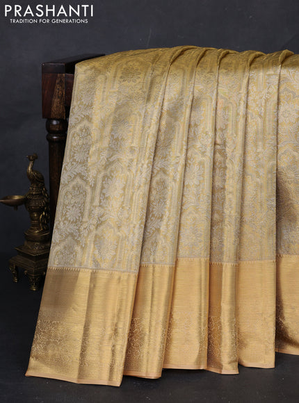 Gold &  Pure Kanchipuram Tissue Silk Saree
