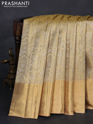 Gold &  Pure Kanchipuram Tissue Silk Saree