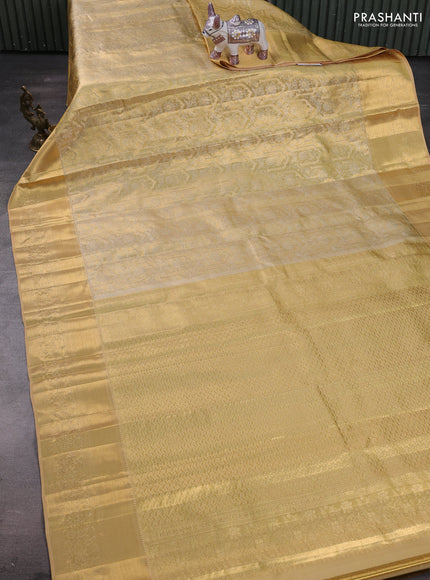 Gold &  Pure Kanchipuram Tissue Silk Saree